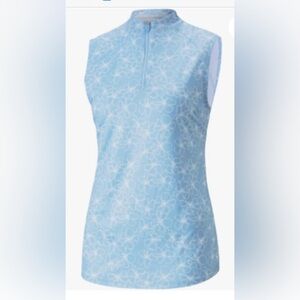 Puma Blue Sleeveless Top with Floral